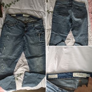 Torrid patchwork boyfriend jeans